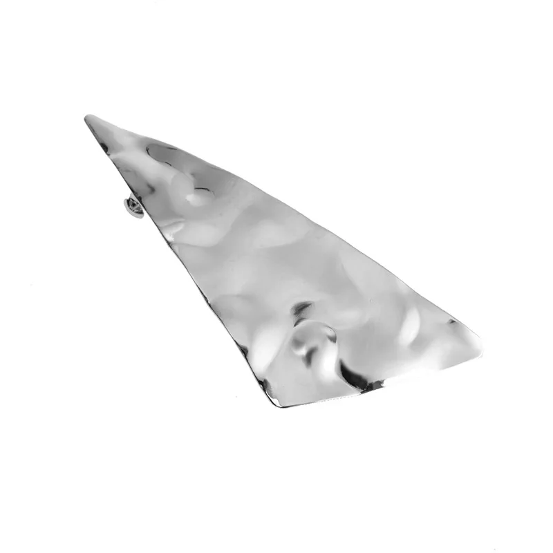 H41-100  European Style Exaggerate Hair Accessories Triangle Shape Uneven Dotted Metal Spring Clamp Hair Clips At Stock