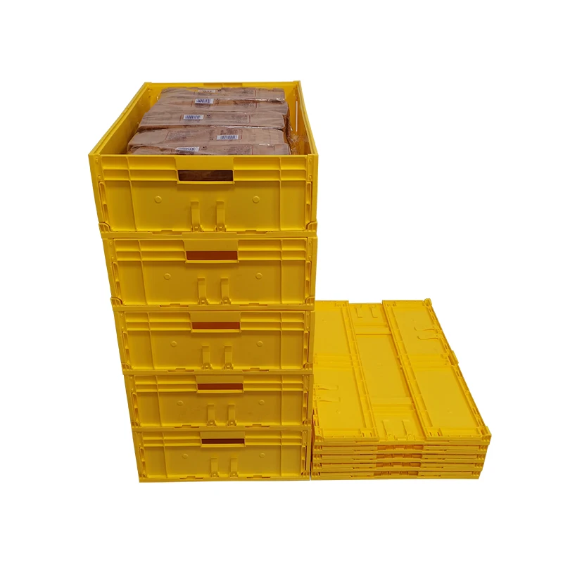 Wholesale 600*400*165mm hygenic food grade Large Plastic bakery Containers Bread Plastic Folding Crate
