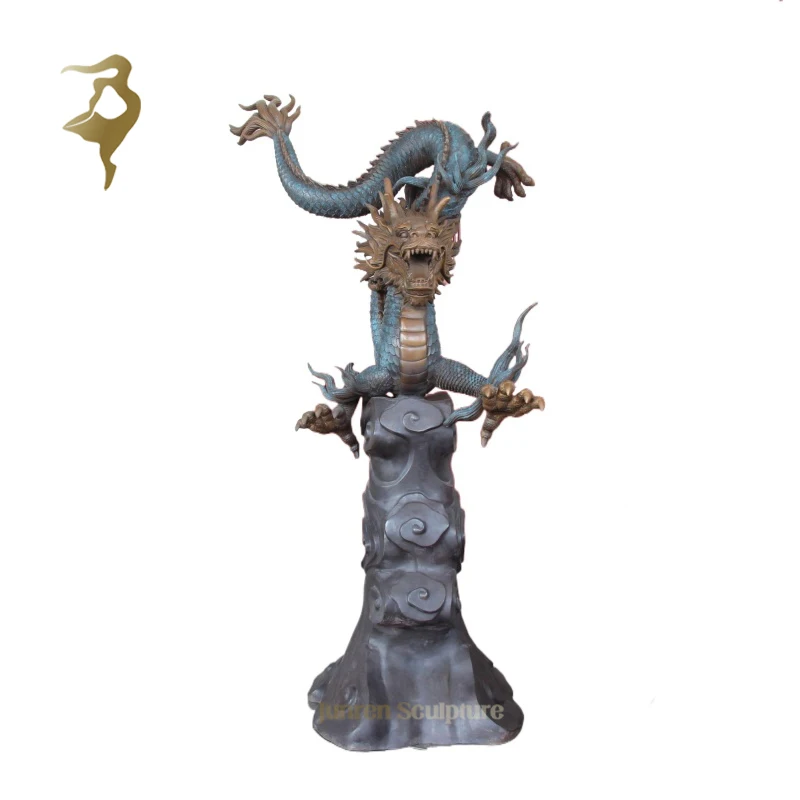 Outdoor Garden Home Decoration Copper Art Metal Craft Large Chinese Lion Sculpture Bronze Foo Dog Statue