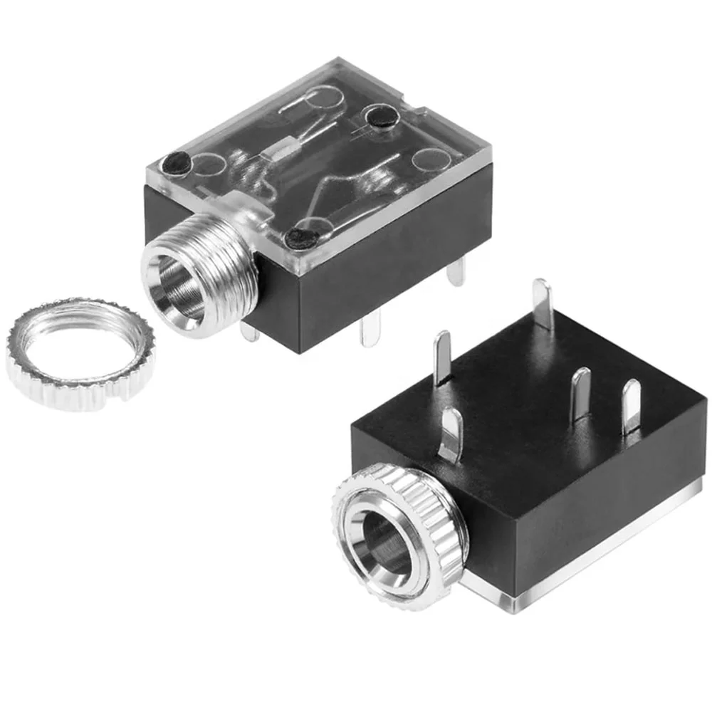 PJ-324M  3.5mm 5 Pin Socket Audio Headphone Stereo Jack