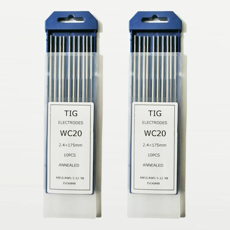 10-Pack  Tungsten Electrodes for Tig Welding 2% Grey Ceriate Tungsten  WC20 Tig Tungsten electrode 150mm