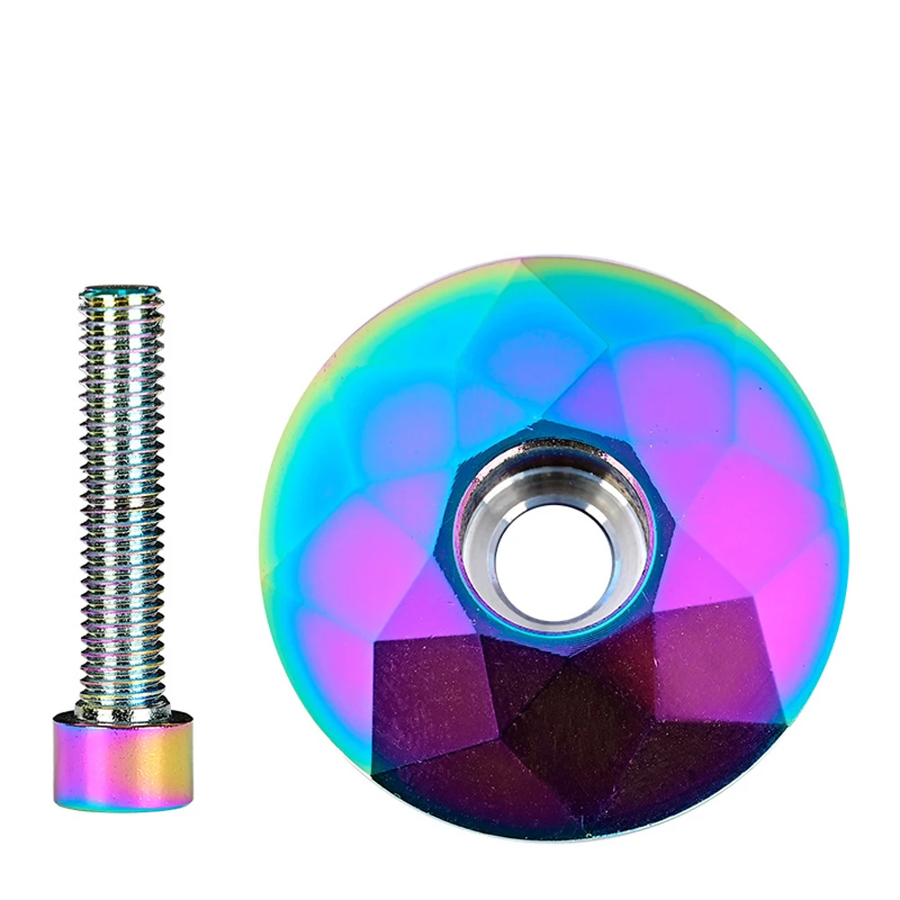 Aluminum alloy bowl set cap CNC mountain bike fork top cover tap cover road bike handlebar covers like diamond model 28.6mm