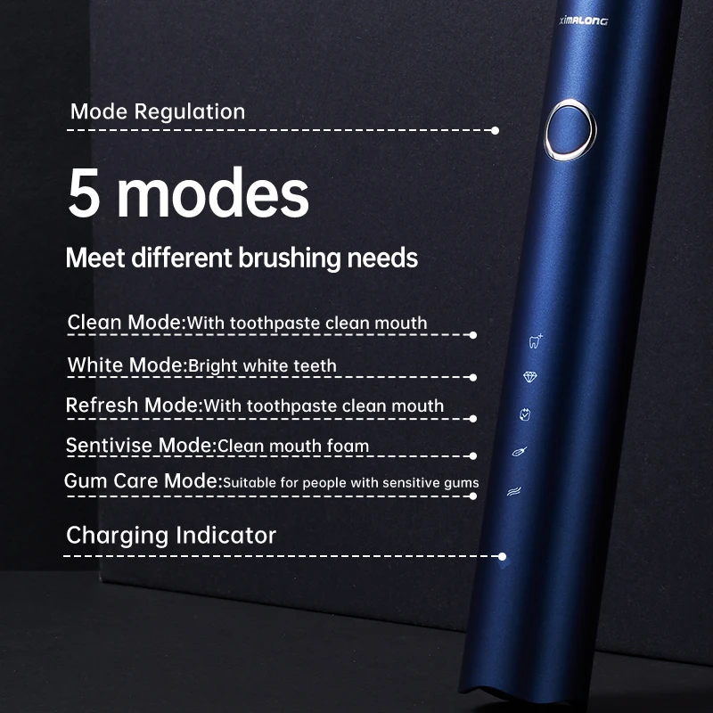 Wholesale electric ultrasonic toothbrush multifunctional smart sonic vibrating electric toothbrush supplier