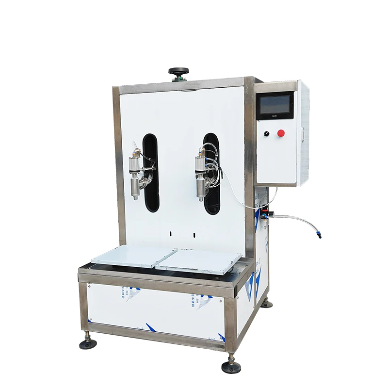 High efficiency 2 heads 5L liquid filling machine suitable for small business