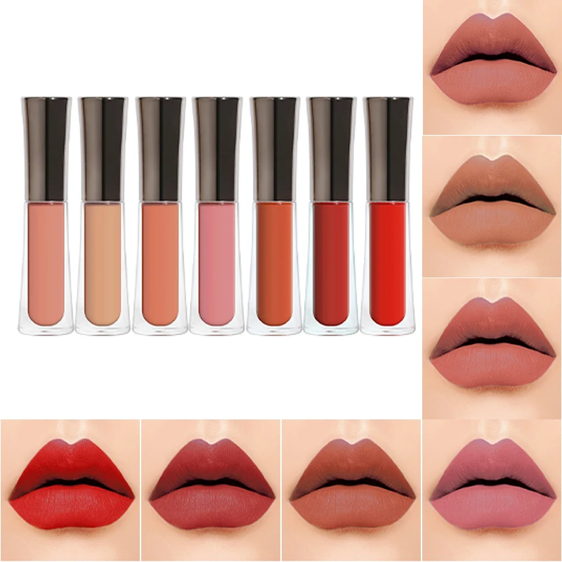Private Label Matte Non-Stick Cup Lip Gloss Waterproof Perfect Liquid Lipstick Lip Glaze