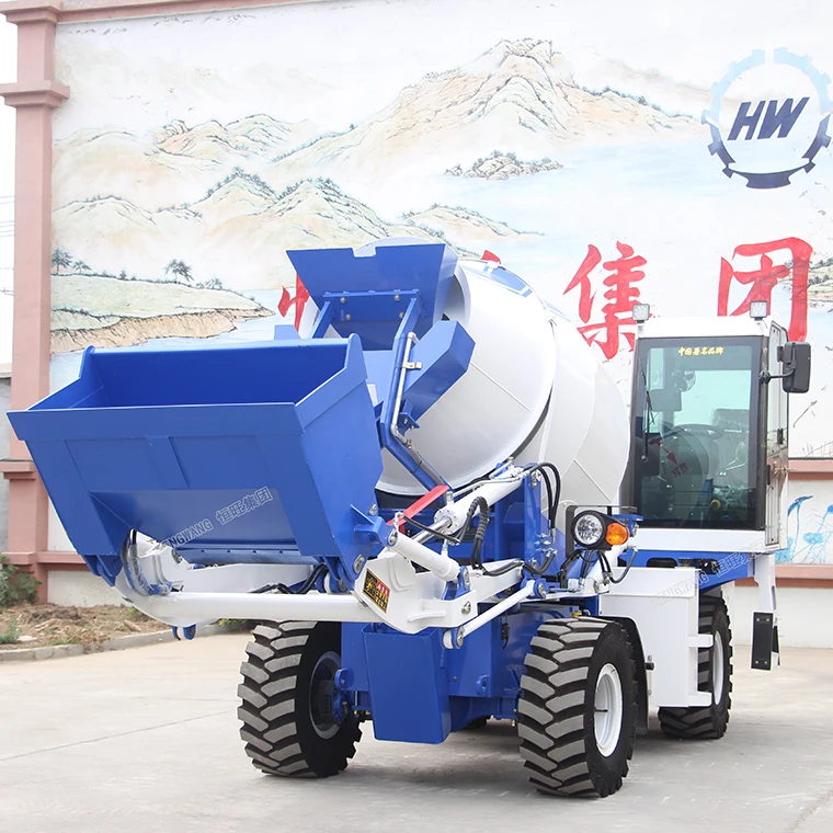 
auto feeding small 3 cubic meters self loading mobile concrete mixer truck 