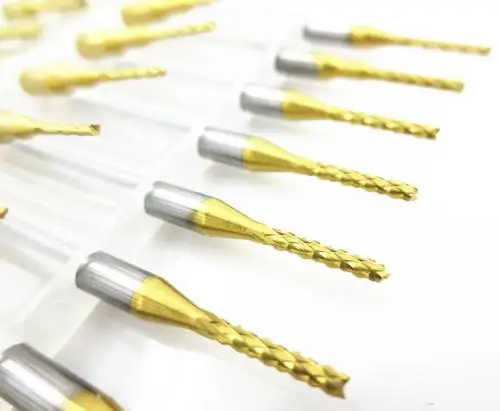 High quality OBT CNC Milling Cutter for Stainless Steel HRC55 6*75mm Solid carbide corn teeth End Mills