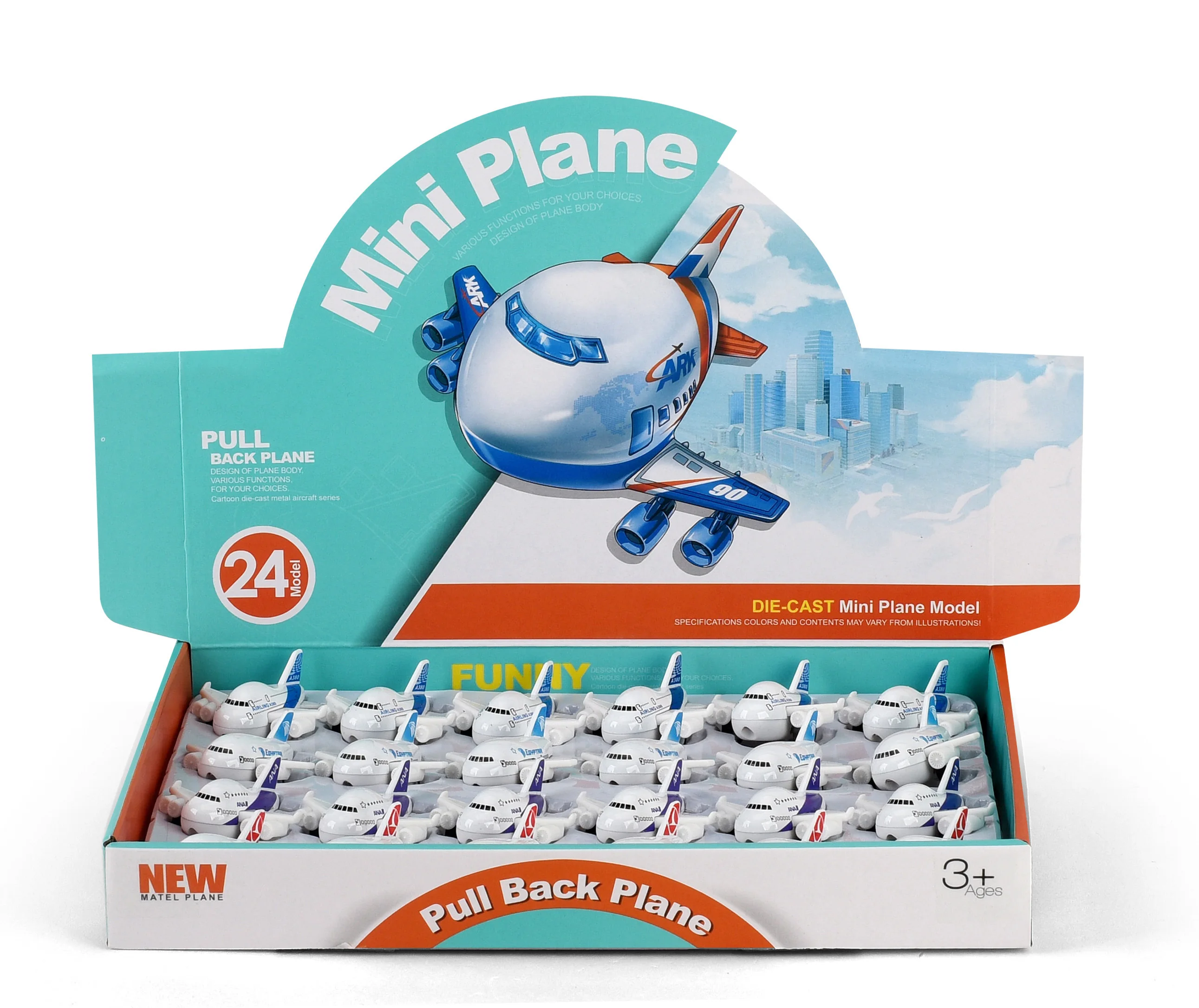 OEM ODM Diecast Model Airplane Toys Hobby Collecting Fun Toys Available Promotional Sliding Alloy Q Edition Airplane