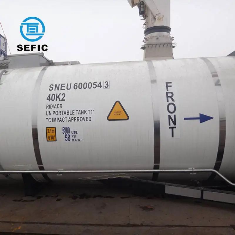 Asme 20 футов криогенный контейнер для хранения жидкости Lox/lin/lar/lco2/СПГ транспортный