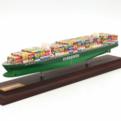 luxury office decor art accessories table decoration for desk wooden container ship model scale cargo cosco shipping model