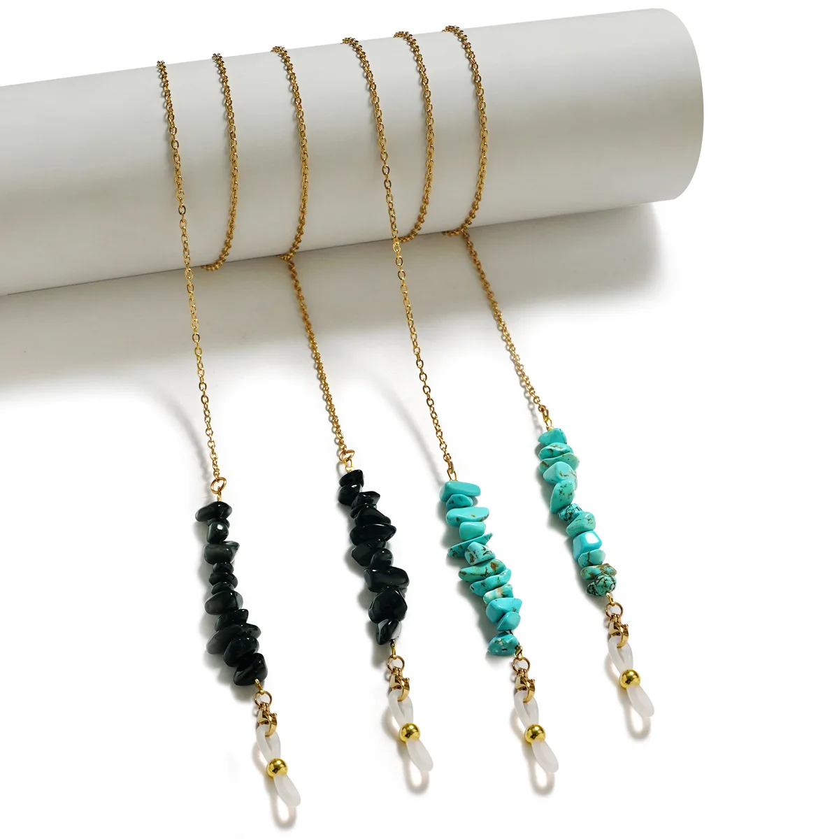 Аксессуары для солнцезащитных очков из натурального камня аметист розовый кварц стеклянные бусины шнур цепочка