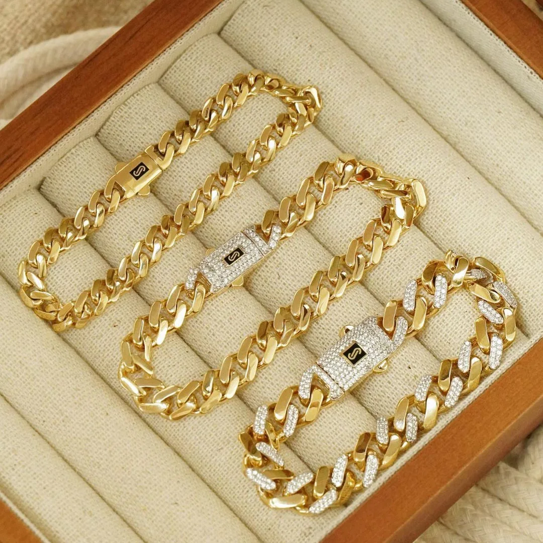 Luxury Fashion AU750 Pure 18K Gold Chain Bracelet Jewelry Men Women Bracelets