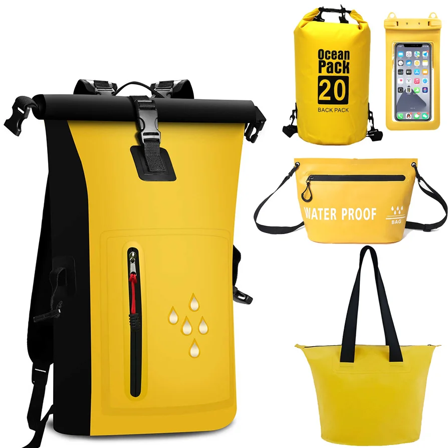 Outdoor 2L 3L 5L 10L 15L 20L 30L Boating Floating Hiking Kayak Ocean Pack beach Waterproof dry Bag Backpack