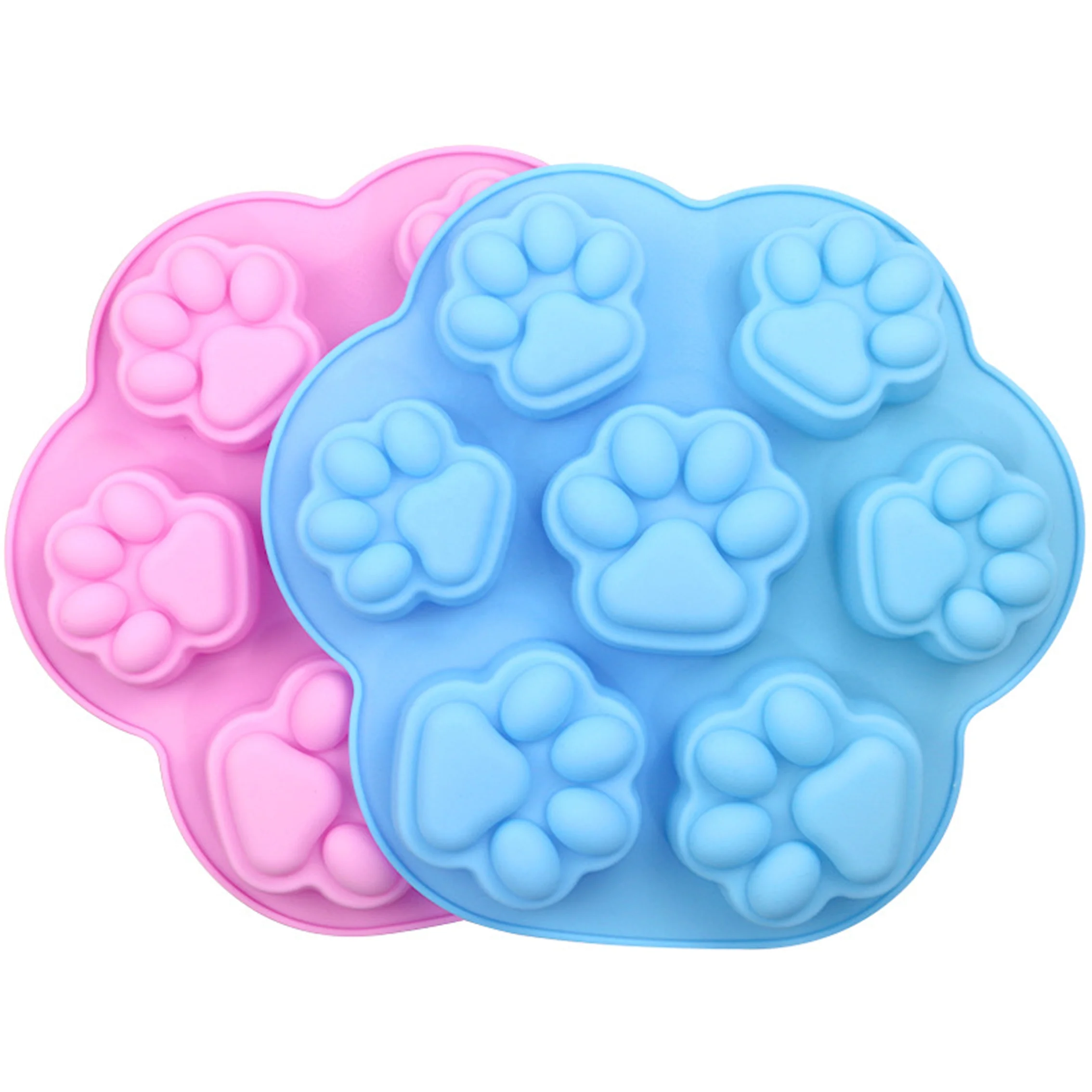 Hot Sale 7 Holes Silicone Cat Paw Chocolate Cake Baking Icing ice Fondant Tool bakeware