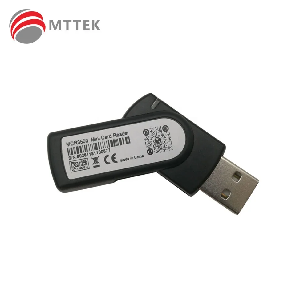 MCR3500 Smart card reader for SIM-sized smart card PSAM USB KEY PKI TOKEN digital electronic signature USB-stick