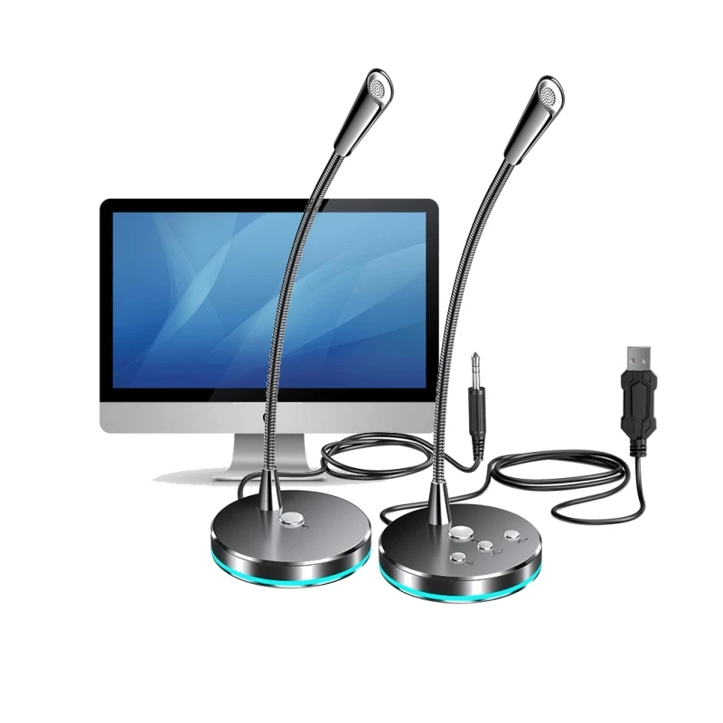 Desktop Conference Microphone for Speech Gaming Chatting USB wired Desktop Microphone Used Laptop desktop microphone
