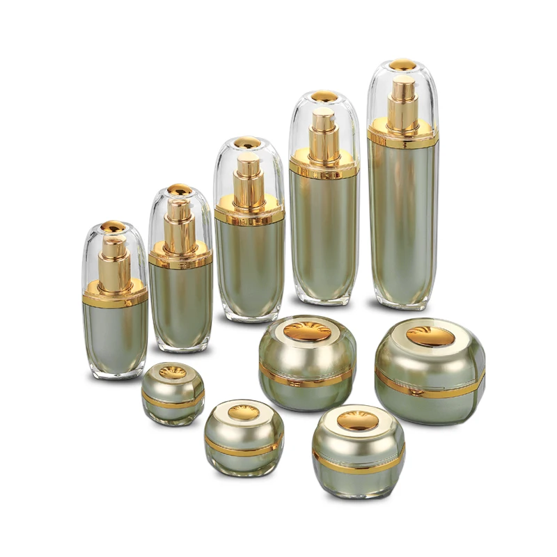 5g 10g 20g 30g 50g luxury golden custom colors round rotary switch type double-wall cream cosmetic packaging jar