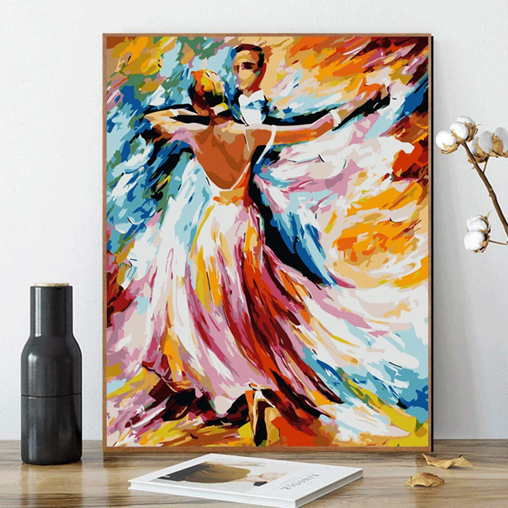 Painting Cross Stitch Dancer Crystal Rhinestone Embroidery Pictures Street Dancing Couples Dancing Lover Paint by Numbers