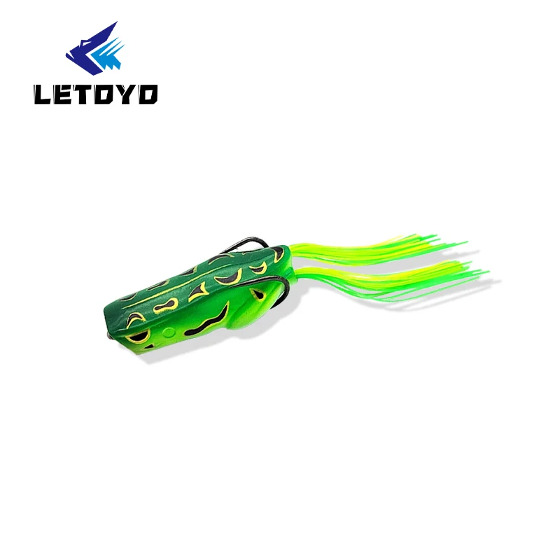 LETOYO Finely Processed Fishing Lure Frog Popper Fishing Lure Frog Floating Lure 6.5cm 15g