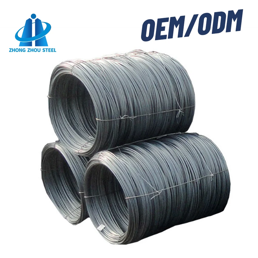 SAE1008/Q195 MS low carbon steel wire rod, nail making wire, 5.5mm 6.5mm 8mm wire price
