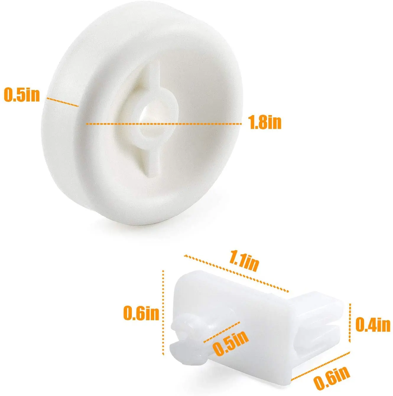 WD35X21038 Dishwasher Dishrack Roller and Stud Replacement Part For G-E WD12X10267/PS11726733/WD12X10074/WD35X21038/PS1993855