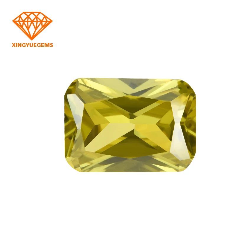 Высококачественные Синтетические камни с фианитами 5A + Цирконий прямоугольный снятый Вырез Свободный кубический цирконий