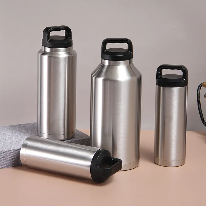 Thermos Flask Keeps Cold 24 Hours Hot 12 Hours Wide Mouth Double Wall Insulated Bpa Free Stainless Steel Sports Water Bottle