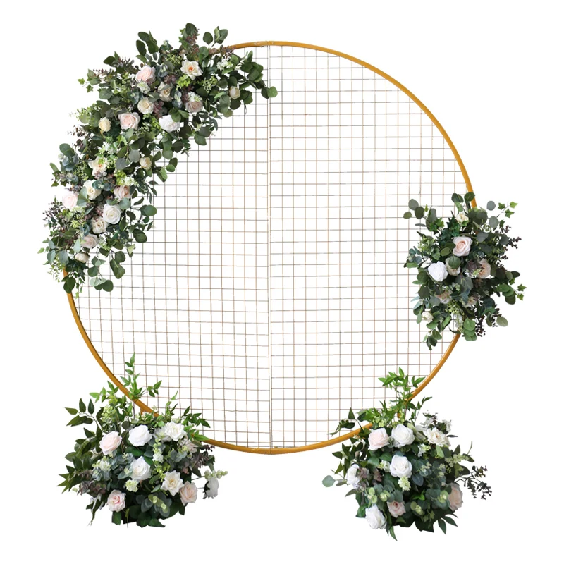 Decorative flowers 1pc wholesale wedding table round metal large arch stand centerpiece wedding flowers and wreaths