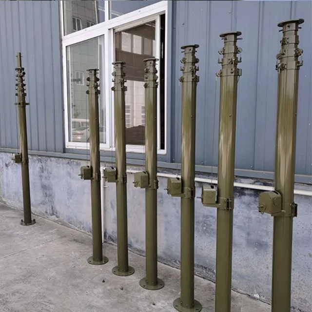 22m 25m 30m Mobile Telescopic Mast Tower Antenna Tower Mast with Guy Wire