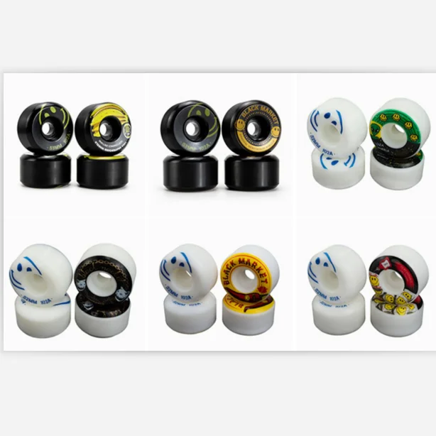 China Manufacture H Or C Shape White Custom Blank Street Skateboard Skate Board Wheels