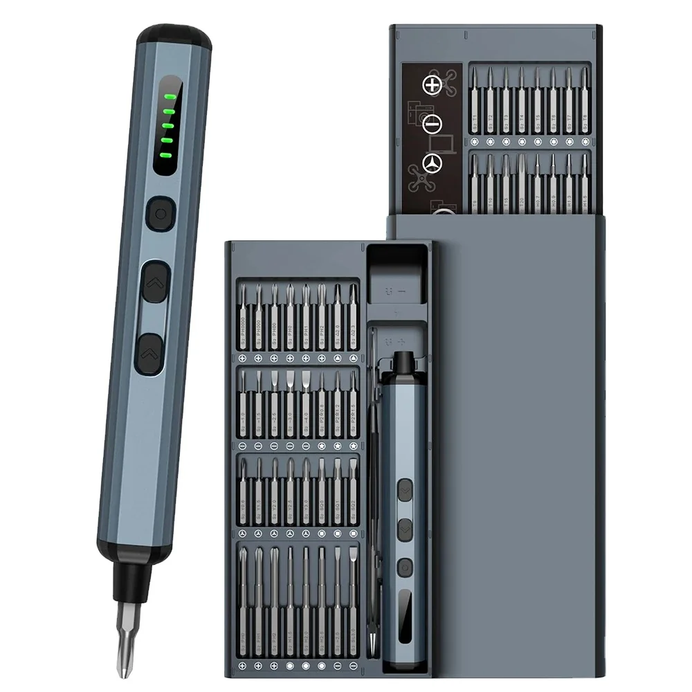 68 in 1 Electric Screwdriver Set 5 Torque Settings Power Tool Magnetic Screw Driver Bits for iPhone Glasses Watch PC