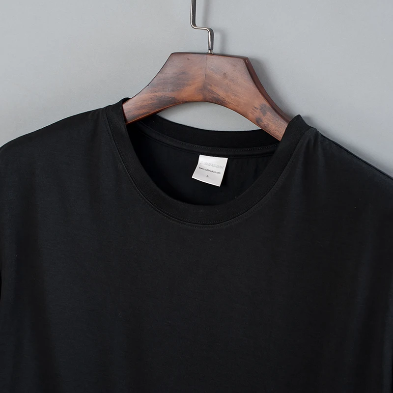 China Manufacturer 100% Cotton Mens T Shirt Short Sleeve Plain Black And White Tshirt For Men