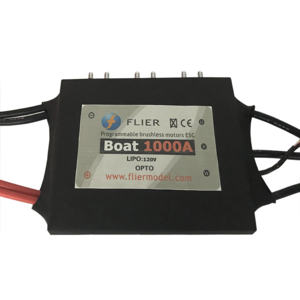 Flier Super HV 120V 1000A контроллер скорости двигателя бесщеточный ESC для лодки на дистанционном управлении