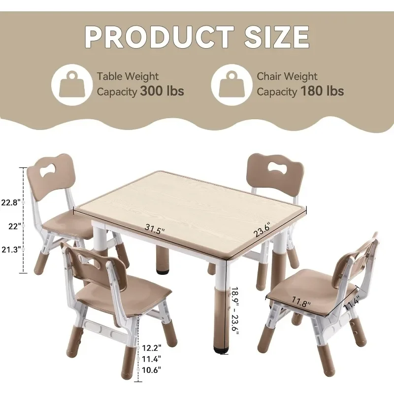 Kids Furniture Set Toddler Table and Chairs,Kindergarten Plastic Table Chairs,Preschool Multifunctional Study Table And Chair
