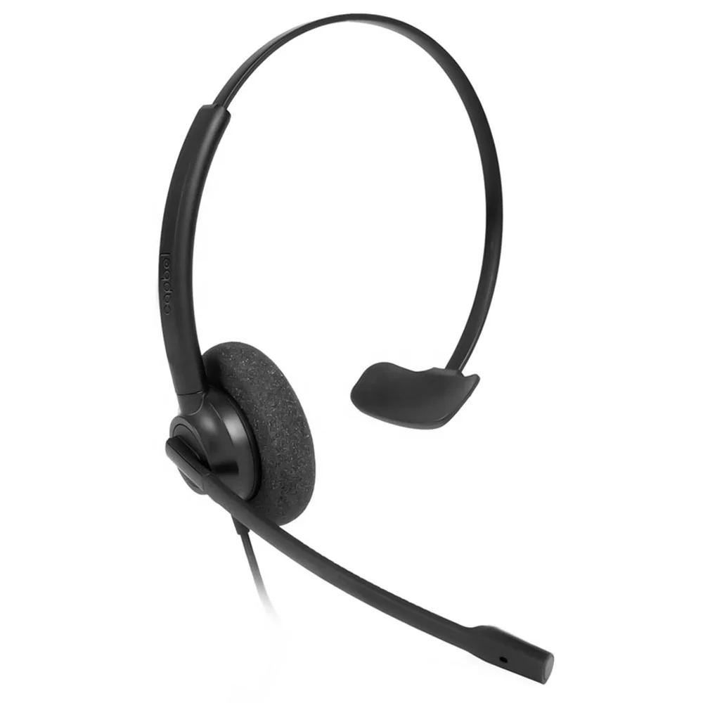 Hearing Protection Over-Ear Corded Business Headset with Mic Noise Cancelling Call Center QD Headsets