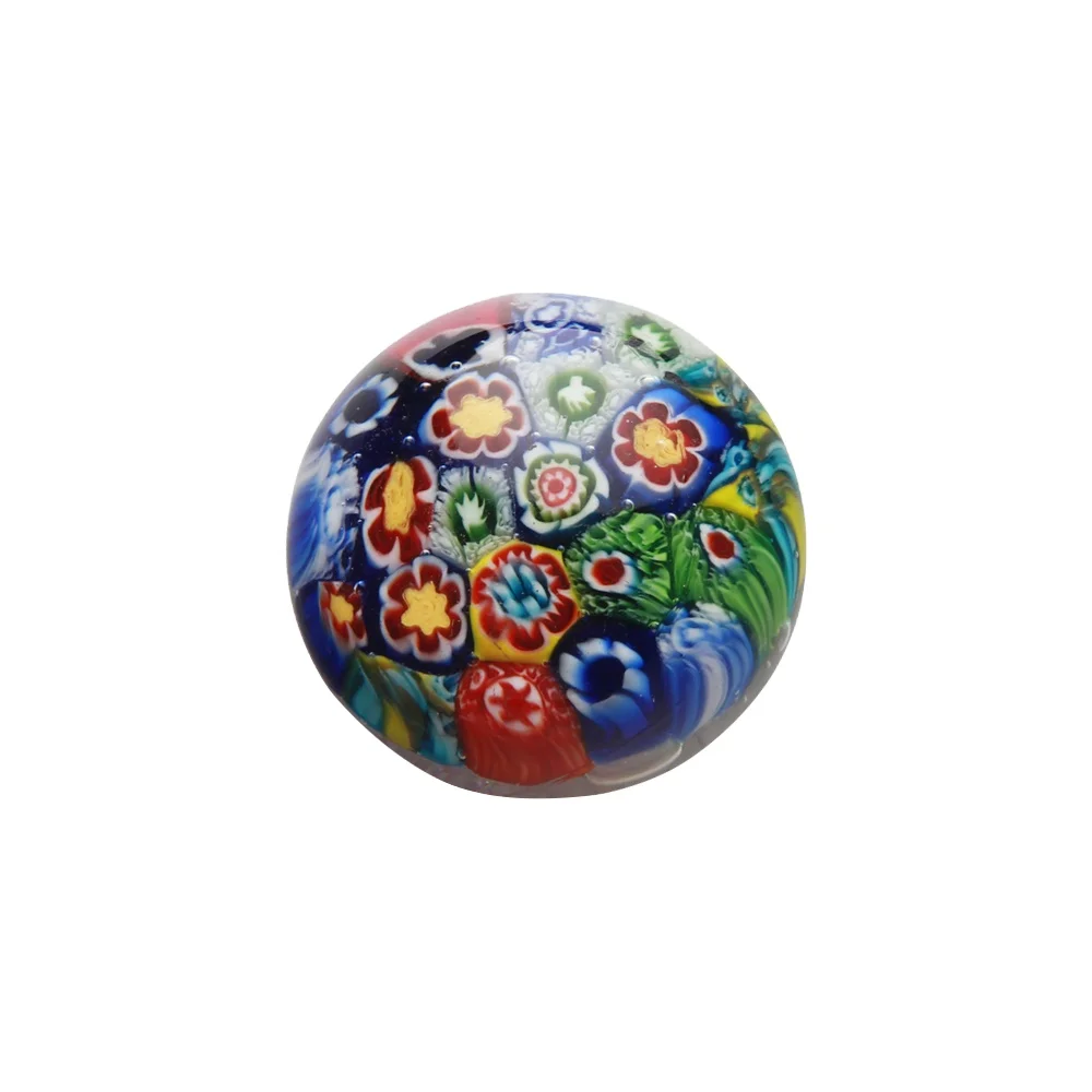 New design wholesale superb hand blown murano glass millefiori flower ball for home decoration or holiday gift