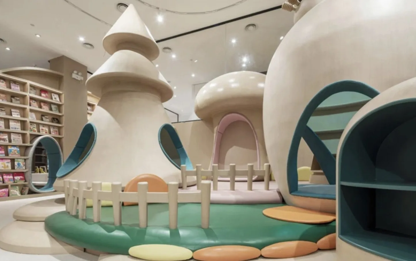 White and Beige Color Toddler Children Soft Indoor Playground Structure Tree Soft Play set for Indoor Play Space