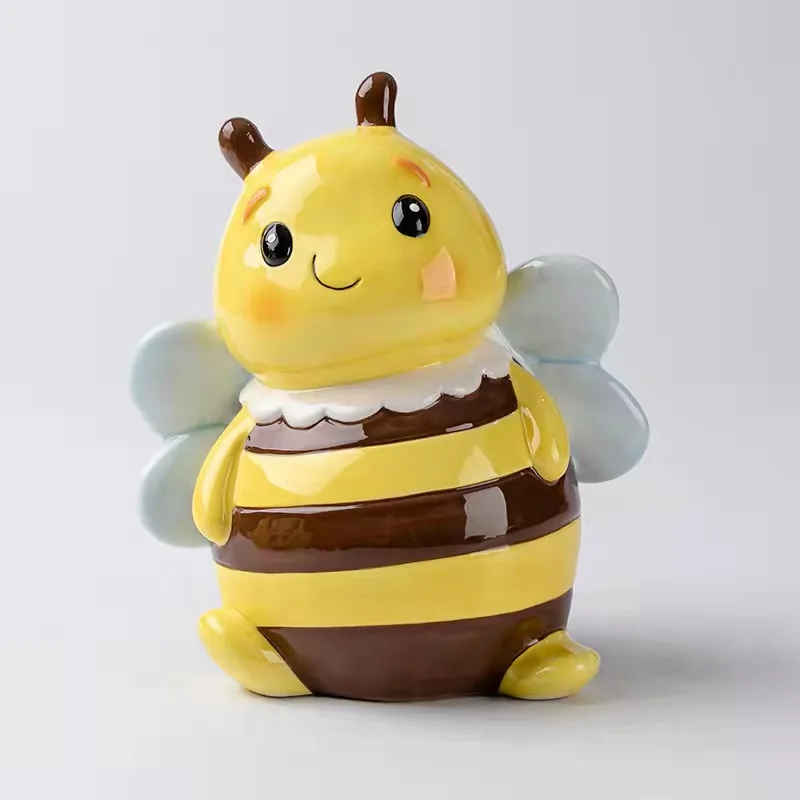 custom Kitchen Empty Storage Unique Bee Beehive Ceramic Honey jar