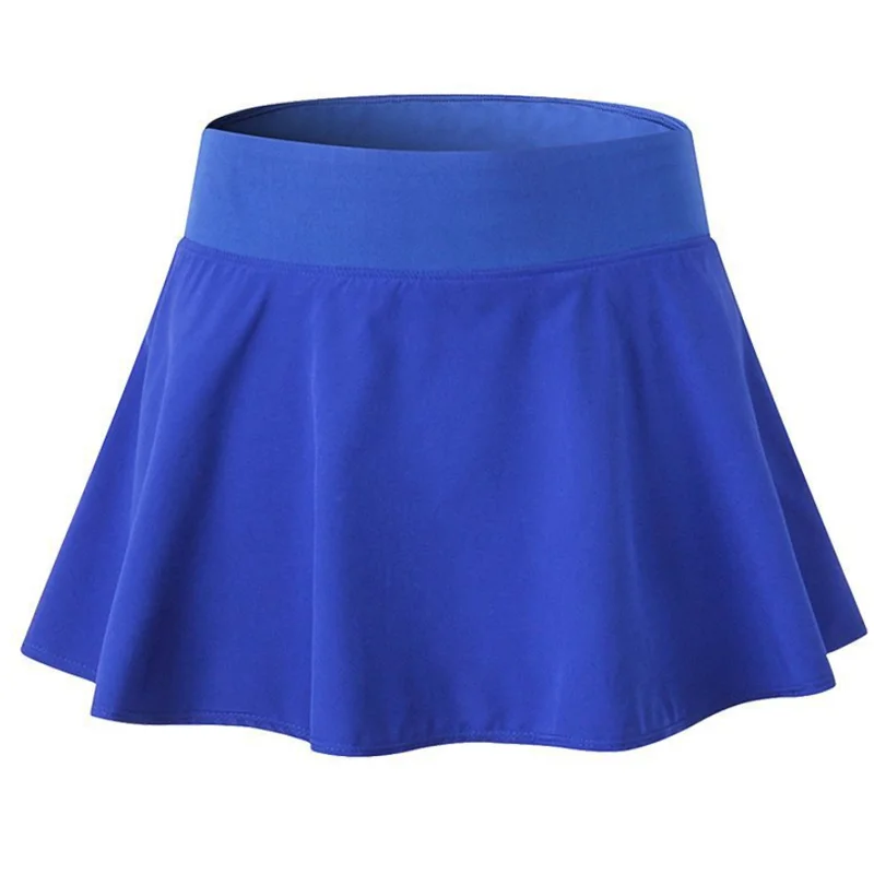 Wholesale white black blue pink tennis women girls tennis skirts with inner shorts from ready stock design