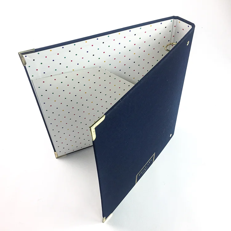 Custom 1 3 ring binder black 2 1/2 inch binder with card pocket