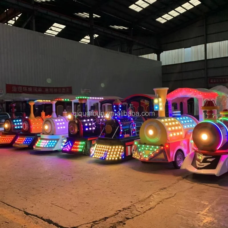 New arrival fiberglass 16 persons prices amusement park kids mini trackless train