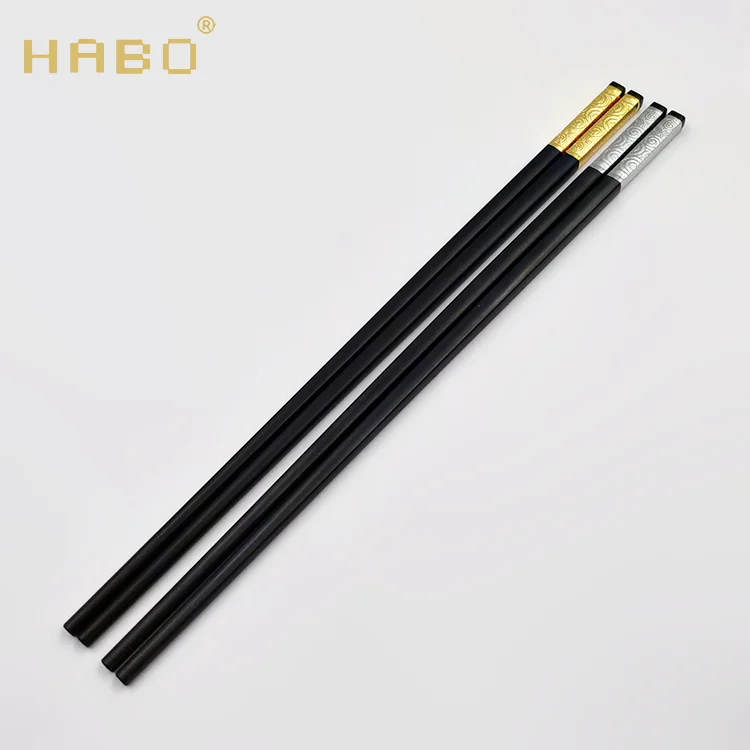 HABO new auspicious cloud fortune lucky symbol  anti-mould mental ring alloy easy clean houseware chopsticks SGS