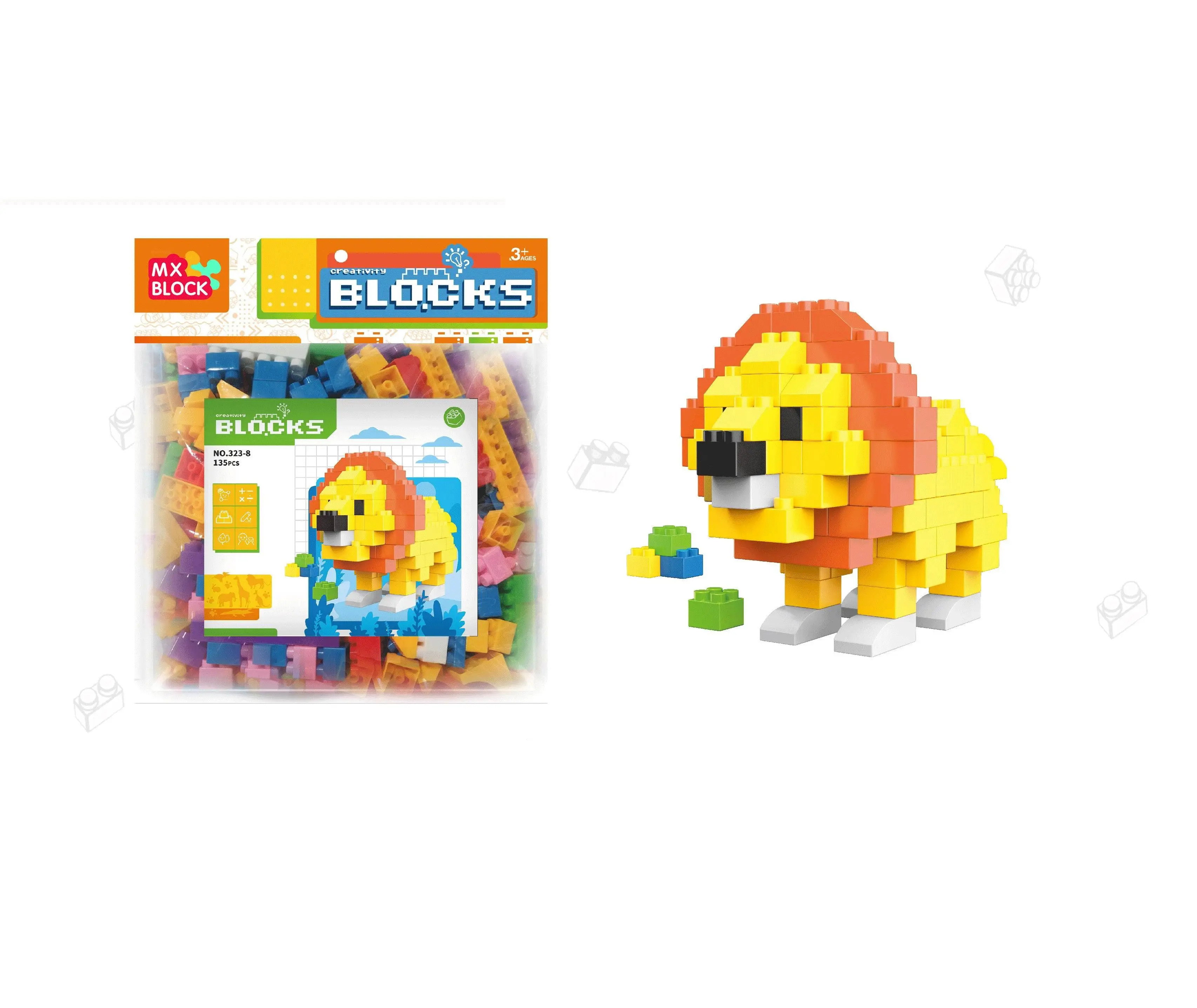 112pcs simple pack kids blocks small MOQ toy