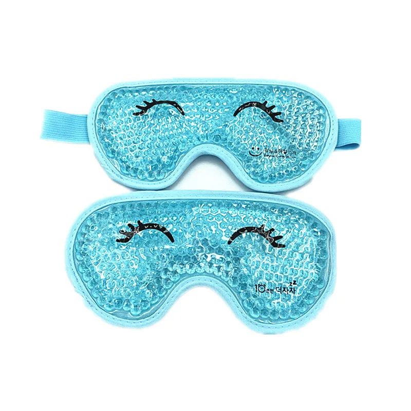 Trending 2024 Reusable Plush Cover Hot Cold Compress Ice Gel Beads Cooling Eye Mask with Elastic Strap