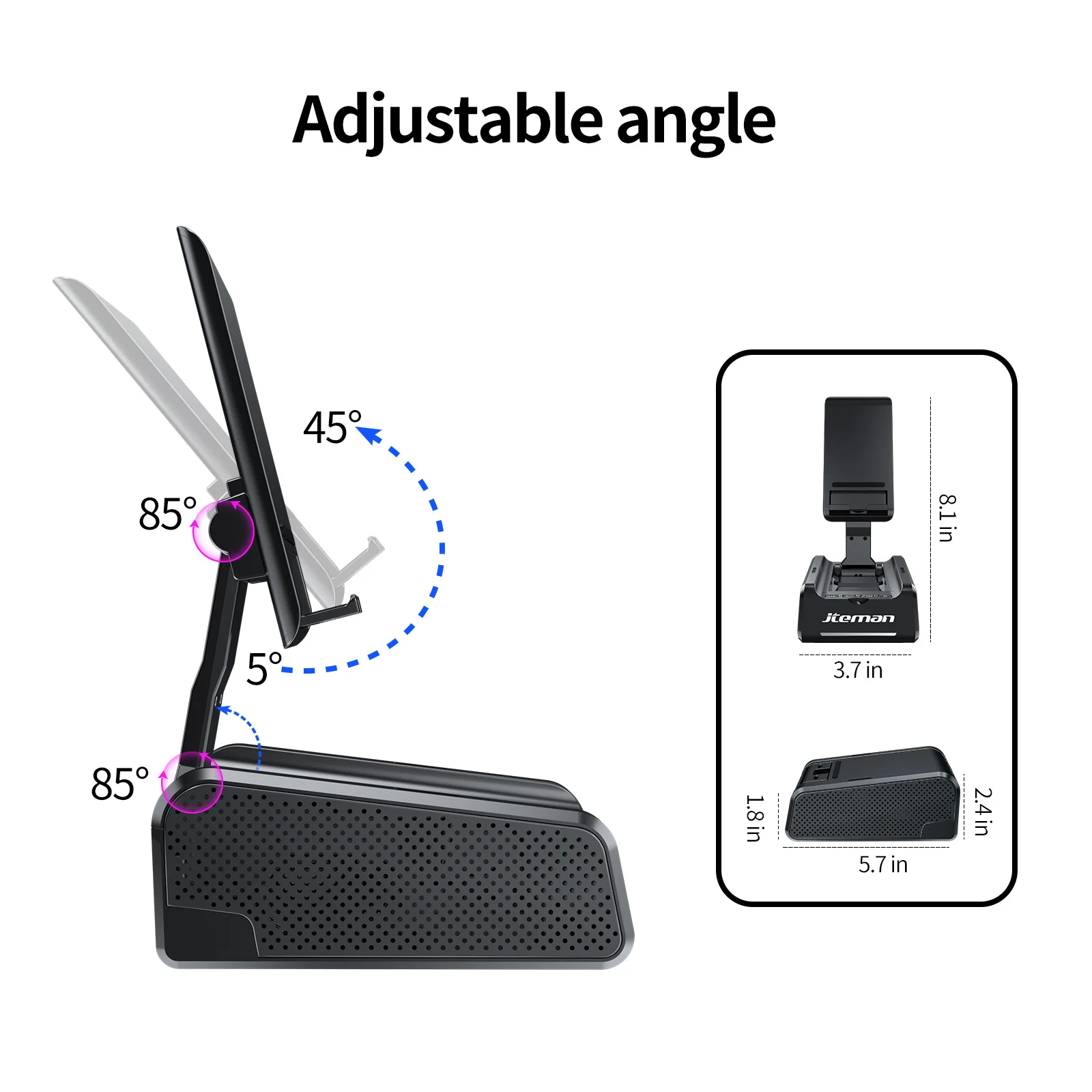 2023 Newest Arrivals Portable Mini 2 in 1 Table Mobile Phone Bluetooth Speaker Stand Holders