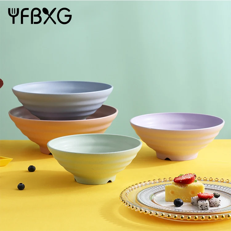 7.5 inch 8.3 inch 9 inch 9.8 inch wheat straw ramen bowl set Japanese custom noodle