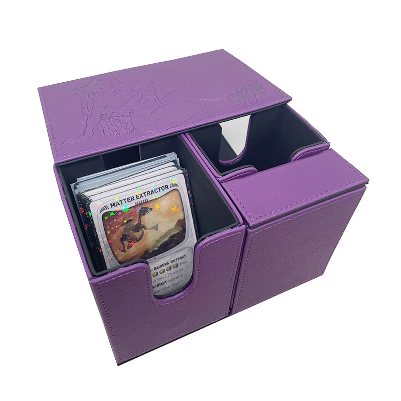 Collecting Card Deck Box Storage Case Customized Board Game Derivatives Pu Leather High Quality China Custom Size Accepted