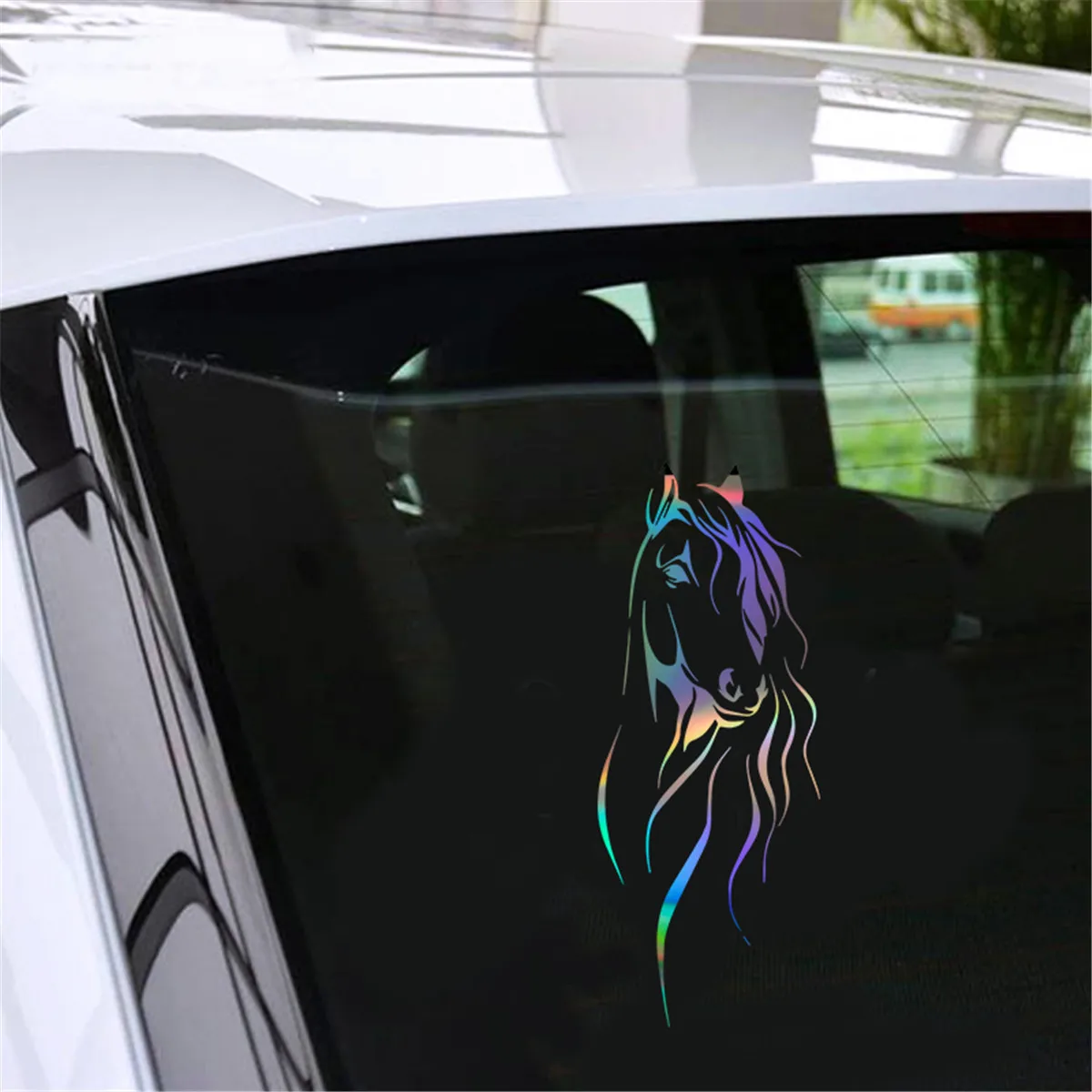 Animal Horse Head Car Window Bumper Vinyl Decal Kids Room Wall Sticker Decor Vinyl Sticker Gift Die Cut Decal Latop window Glass