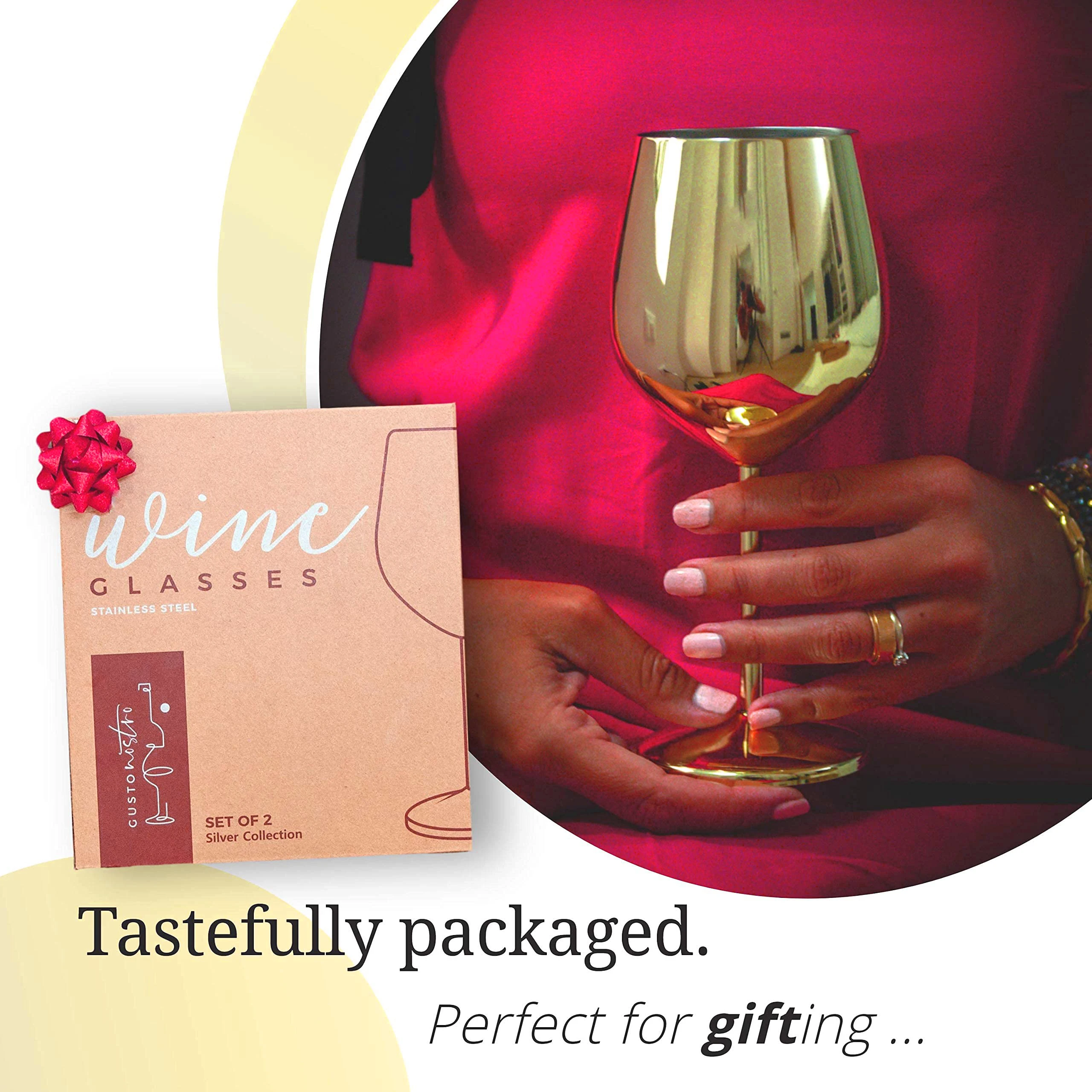 Custom 17oz Rose Gold Copper Gold Plated  Cup Wine  Glass Metal Stainless Steel Cocktail Goblet Flute