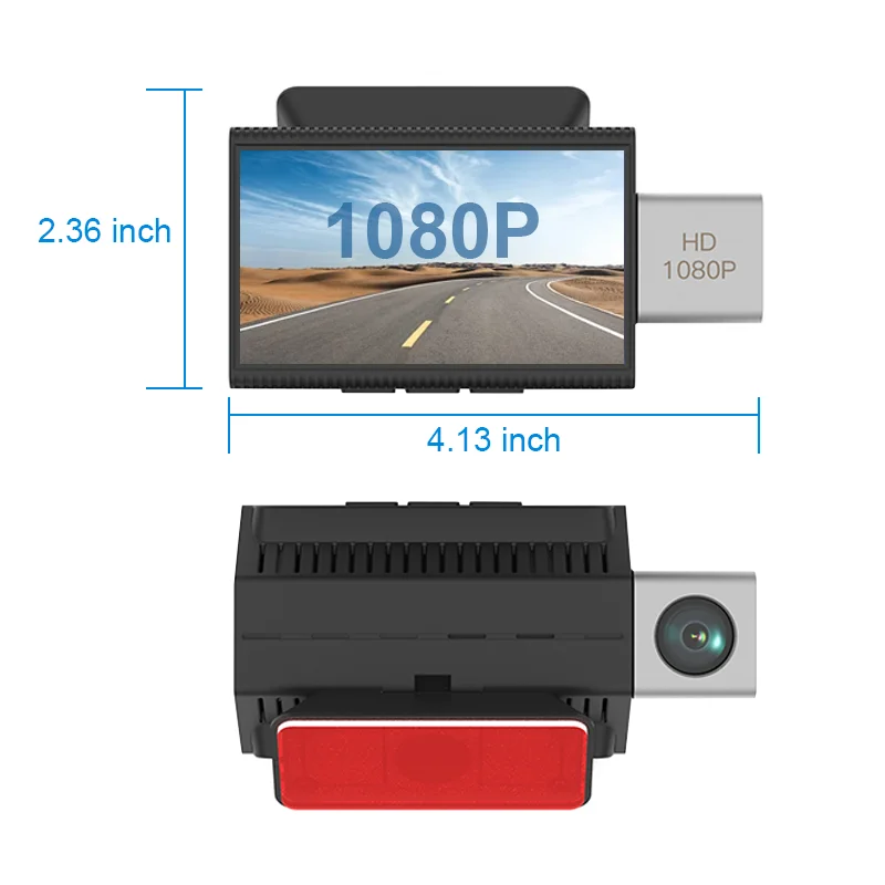AD363 2.5D Touch Screen Dash Cam GPS Tracking 4G Lte Sim Dual Camera Car DVR Camera With ADAS